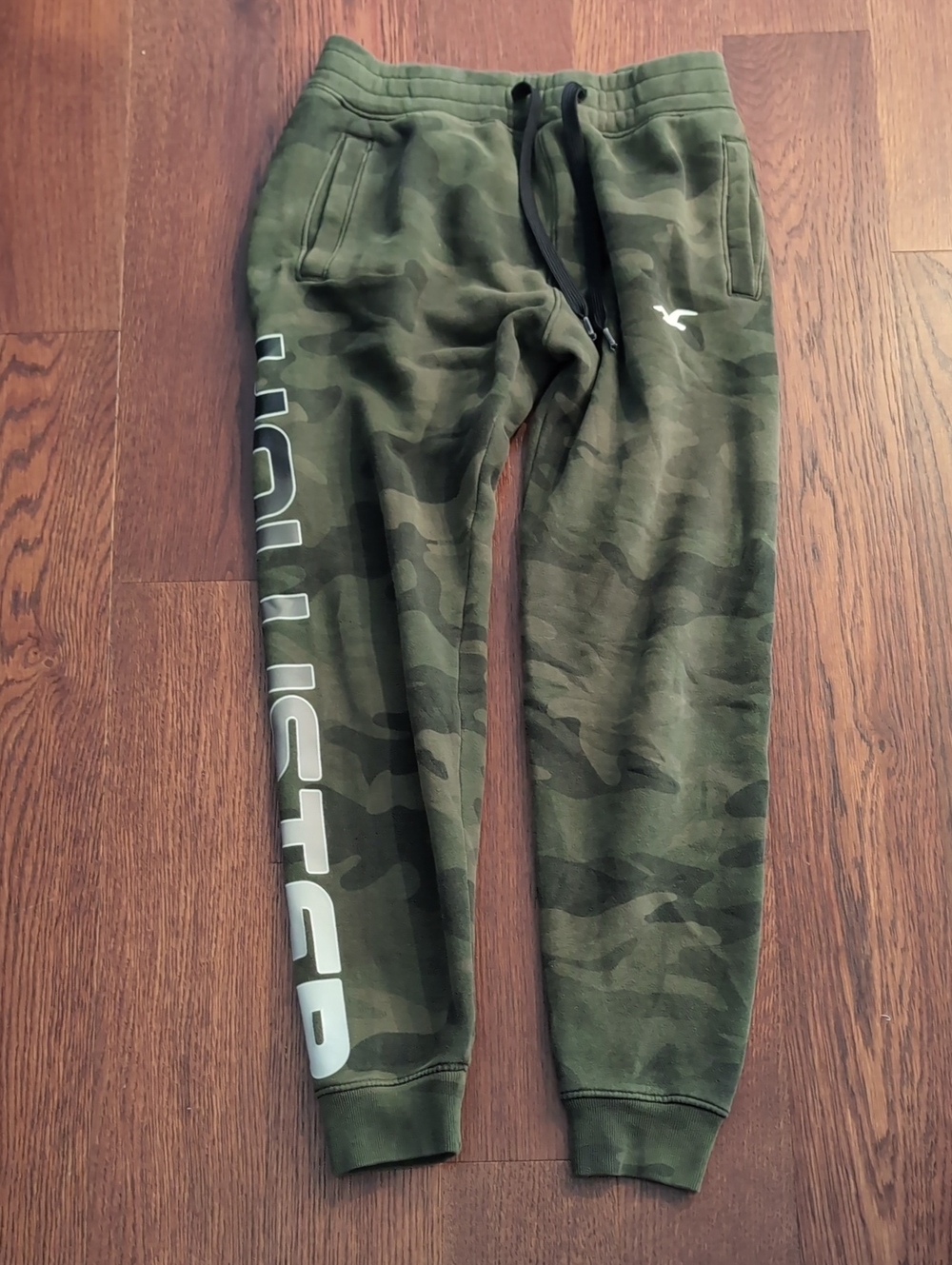 Hollister Kids Olive Green Camo Jogger Sweatpants